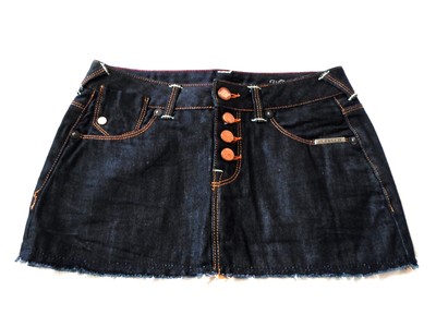 Superdy Dark Denim Micro Mini Skirt Size 26 Waist