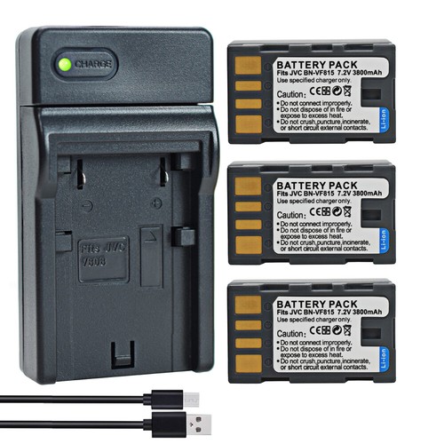 Batteria o caricabatteria per JVC Everio GZ-MG130 GZ-MG330 GZ-HM200 GZ-HM400 BN-VF815 - Foto 7 di 41