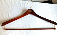 DARK varnished wood suit pants shirt HANGER clothing trousers HILTON HOTEL 17"