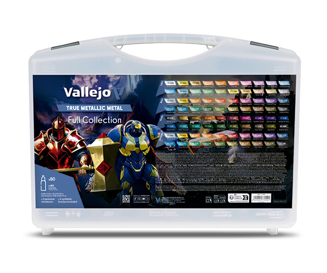 Mallette peinture Vallejo True Metallic Metal 80 teintes figurine maquette