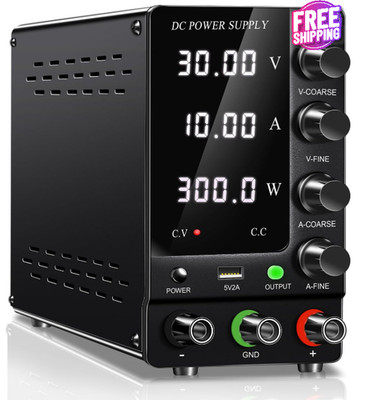Fuente de alimentación CC variable de 30 V y 10 A, conmutación ajustable NEW US