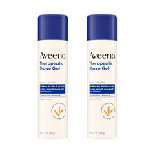 Aveeno Shave Gel 7oz 2pk Therapeutic Fragrance Free Sensitive Skin