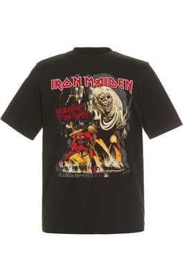 JP 1880 Herren große Größen T Shirt Bandshirt Iron Maiden Halbarm 802839