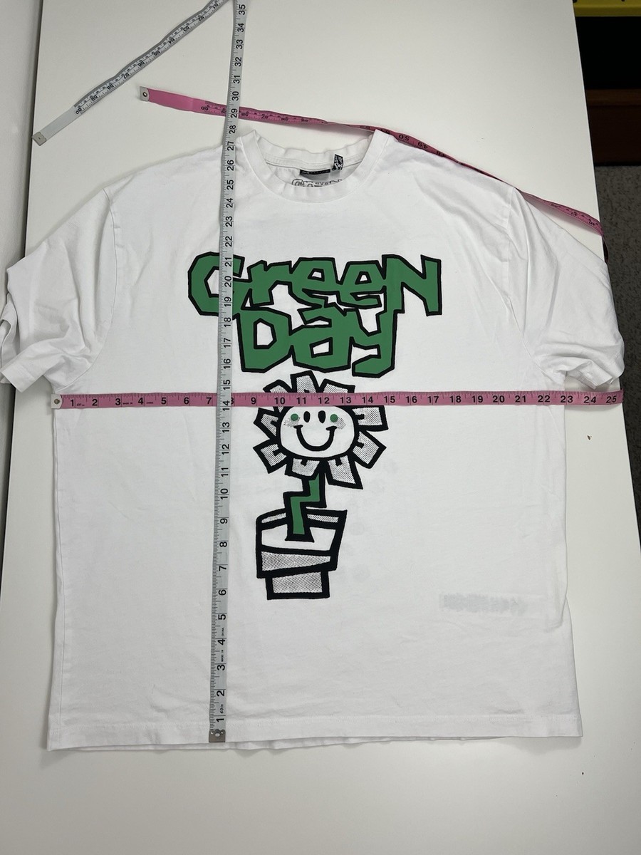 Green Day Kerplunk White T Shirt Mens Size M Medium Flower Pot