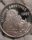Seasons Greeting Theme-1997-St. Nick- 1 Troy Oz 999 Silver Round
