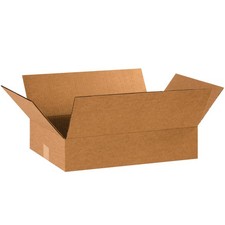 PARTNERS BRAND 20 x 12 x 4 Corrugated Cardboard Boxes, Flat 20L x 12W x 4H, Pack