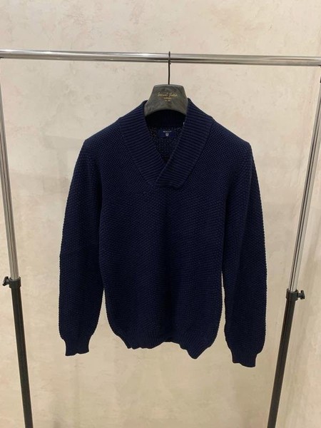 Men Gant Sweater Navy Cotton XS