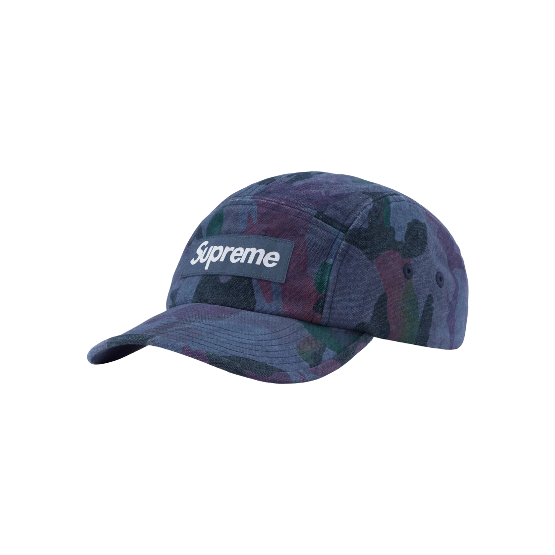 Casquette de camp en toile lavée suprême camouflage marine   24SS