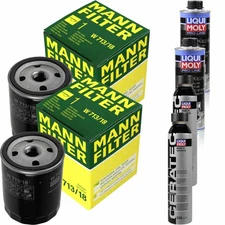2xMANN-FILTER Ölfilter-w 713/18 + 2xLiqui Moly pro-Line engine wash / 2x