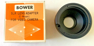 NEW IN BOX BOWER SLR LENS ADAPTER (C-MOUNT) FOR NIKON VIDEO CAMERA