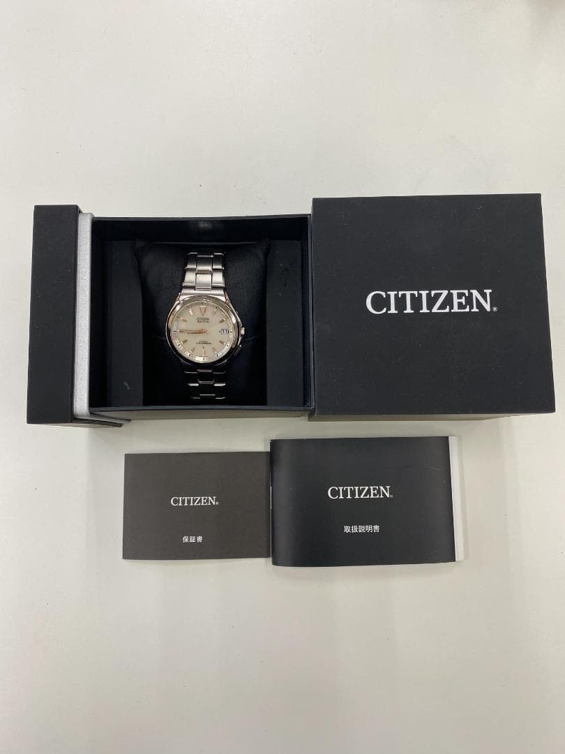 Watch White ATD53-2843 Eco-Drive Attesa Date Vintage Citizen Mens Silver Solar - vintagewatches.pk