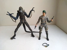 Neca ALIENS Colonial MARINE CUSTOM*LT.  " GORMAN " & XENOMORPH LOT U.S.SELLER*