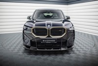 Front Ansatz V.2 FüR BMW XM G09 Schwarz Hochglanz Spoilerschwert Ansatz Lippe