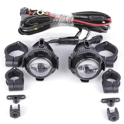 LED Zusatzscheinwerfer universell Komplettset mit Halter für Motorrad Quad ATV