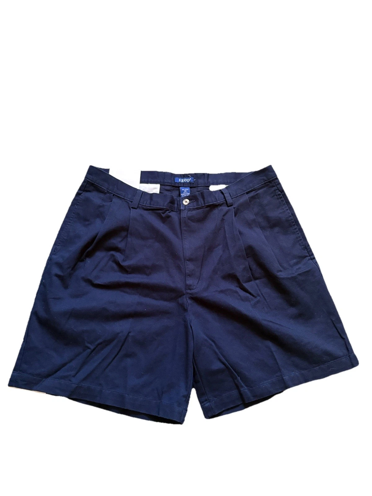 Izod Dark Blue Chino Shorts Mens Size 40W 7” Inseam Cotton NWT