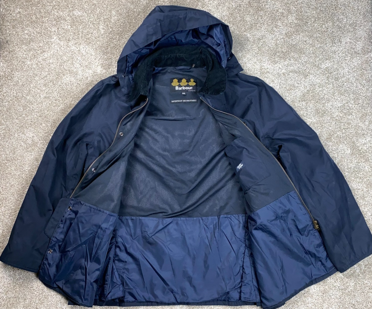 Barbour Ashby Midas Hooded Mens Jacket Navy Size XXL MWB0627NY71