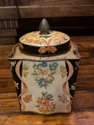 Murray Allen Canister Tin Ribbon Regal Crown Vintage