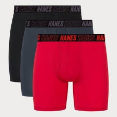 Hanes  Moves X-Temp  Men's 3-Pack Boxer Briefs 2 Packs