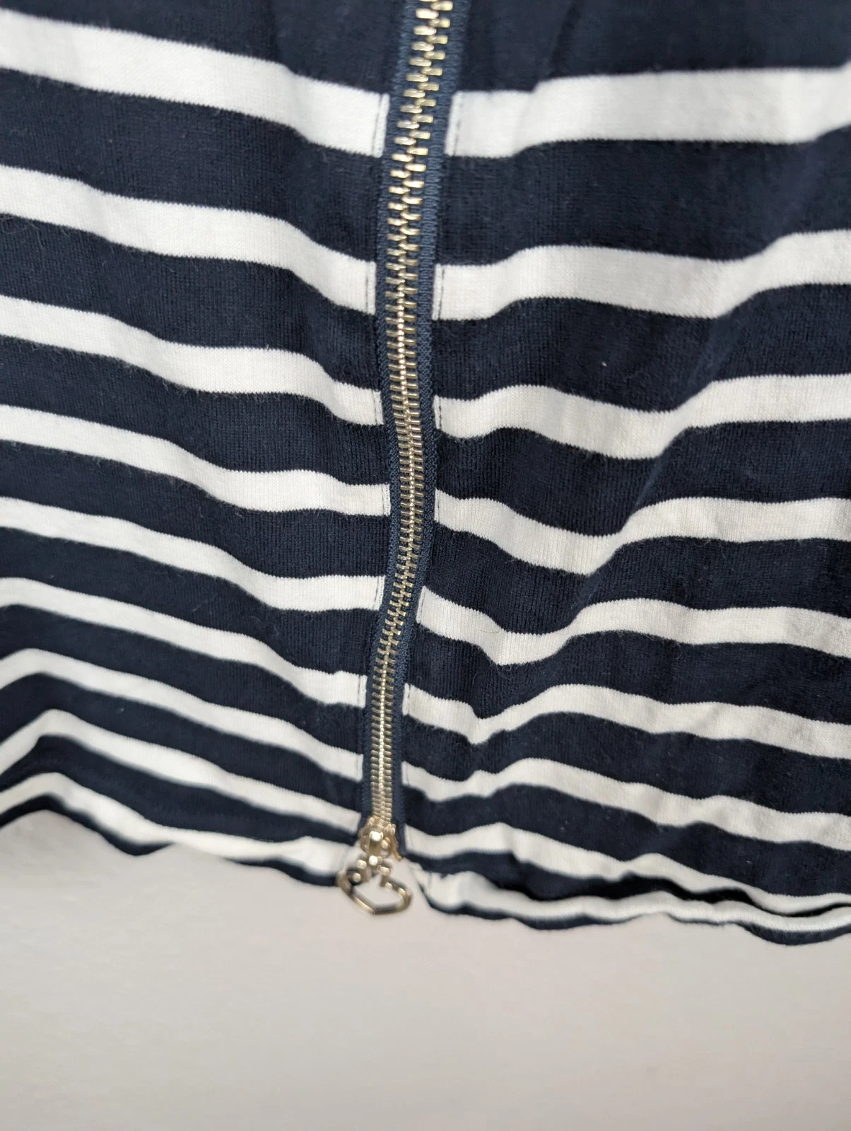 Abito T Shirt Kate Spade XL Bue Bianco Righe Girocollo Manica Corta Maglia 196