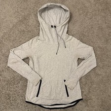 Athleta Sentry Hoodie Womens Small Stretch 243273 Gray Heather Pocket Sweatshirt