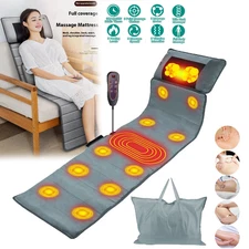Electric Full Body Heated Massage Mat Neck Back Heating Pad Chair Pad Massage US