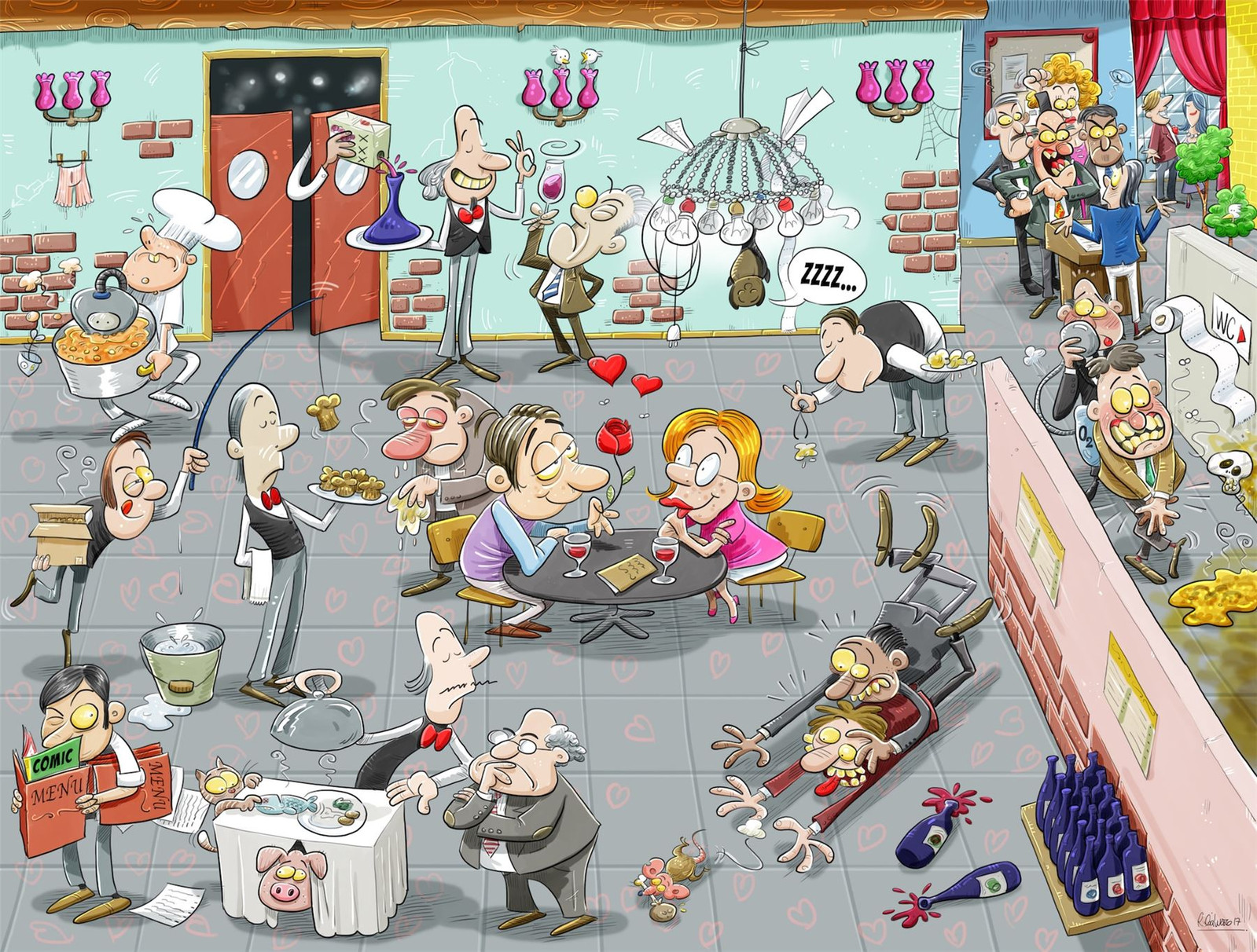 Valentines Day Chaos 1000 Piece Jigsaw Puzzle