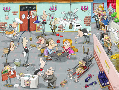 Valentinstag Chaos 1000 Teile Puzzle