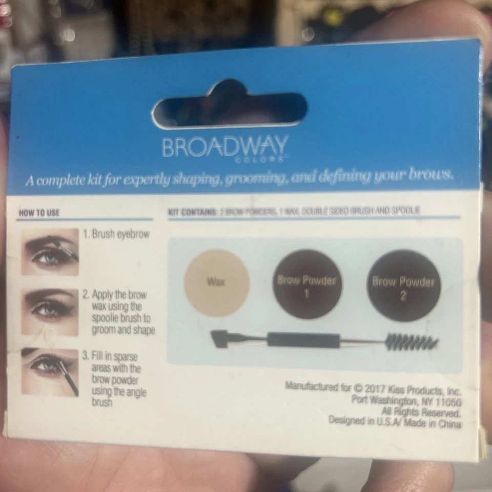 Kit de cejas Broadway Colors BW03 cera en polvo marrón chocolate rico Foto 3 de 3