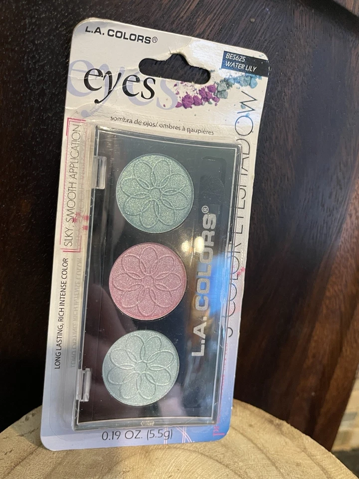 L.A. Colores 3 Colores Sombra de Ojos LIRIO DE AGUA Brillo Rosa Azul Teal-leer Descripción Foto 3 de 4