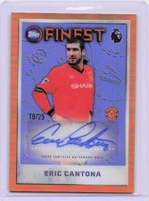 2026 Topps Finest Premier League Eric Cantona Finest Auto /25 Finest Seasons