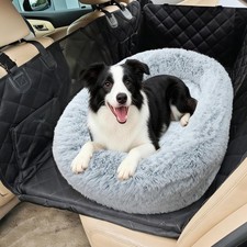 Loiion Orthopedic Car Dog Bed for Large Dogs, Waterproof Faux Fur Calming Tra...