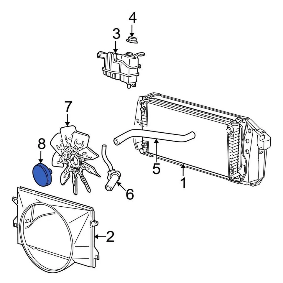 For Ford F-150 1998-2008 Ford 5L3Z8A616CB Engine Cooling Fan Clutch Foto 3 de 4