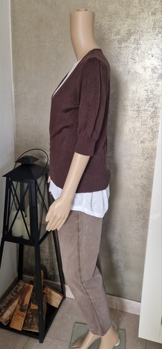 MADELEINE 36 38 S M SHIRT JÄCKCHEN BROWN SCHOKO 100% SEIDE TOPZUSTAND - Bild 12 von 12