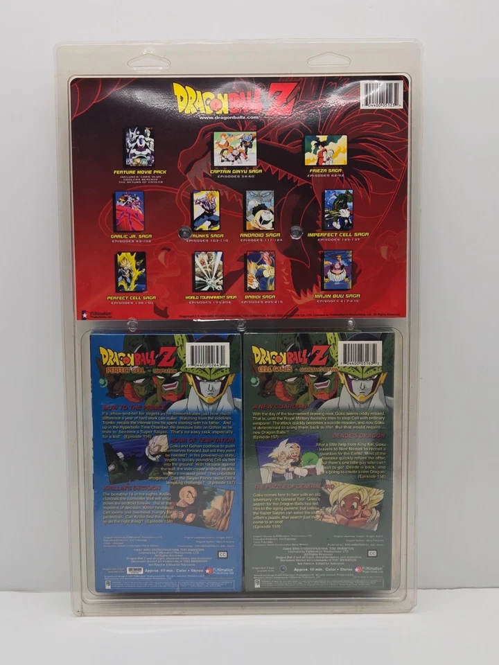 Dragon Ball Z VHS Box Set w/6 Card Packs Sealed DBZ 2003 - Image 2 of 4