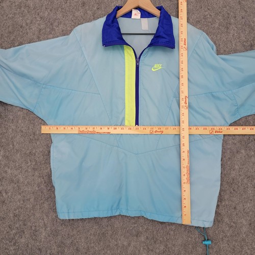 Vintage Nike Windbreaker Jacket Mens Large Blue Half Zip Embroidered Swoosh 90s by Nike, Size L, $46.7 - Photo 8