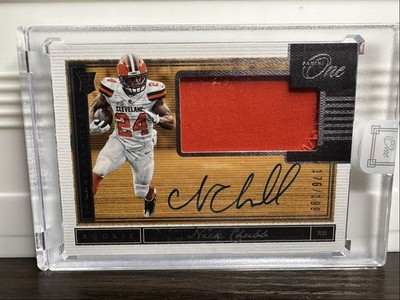 2018 Panini One Rookie Patch Autographs Nick Chubb Auto 176/199 Cleveland Browns
