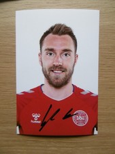 Christian Eriksen "Denmark" autograph signed 10x15 cm picture
