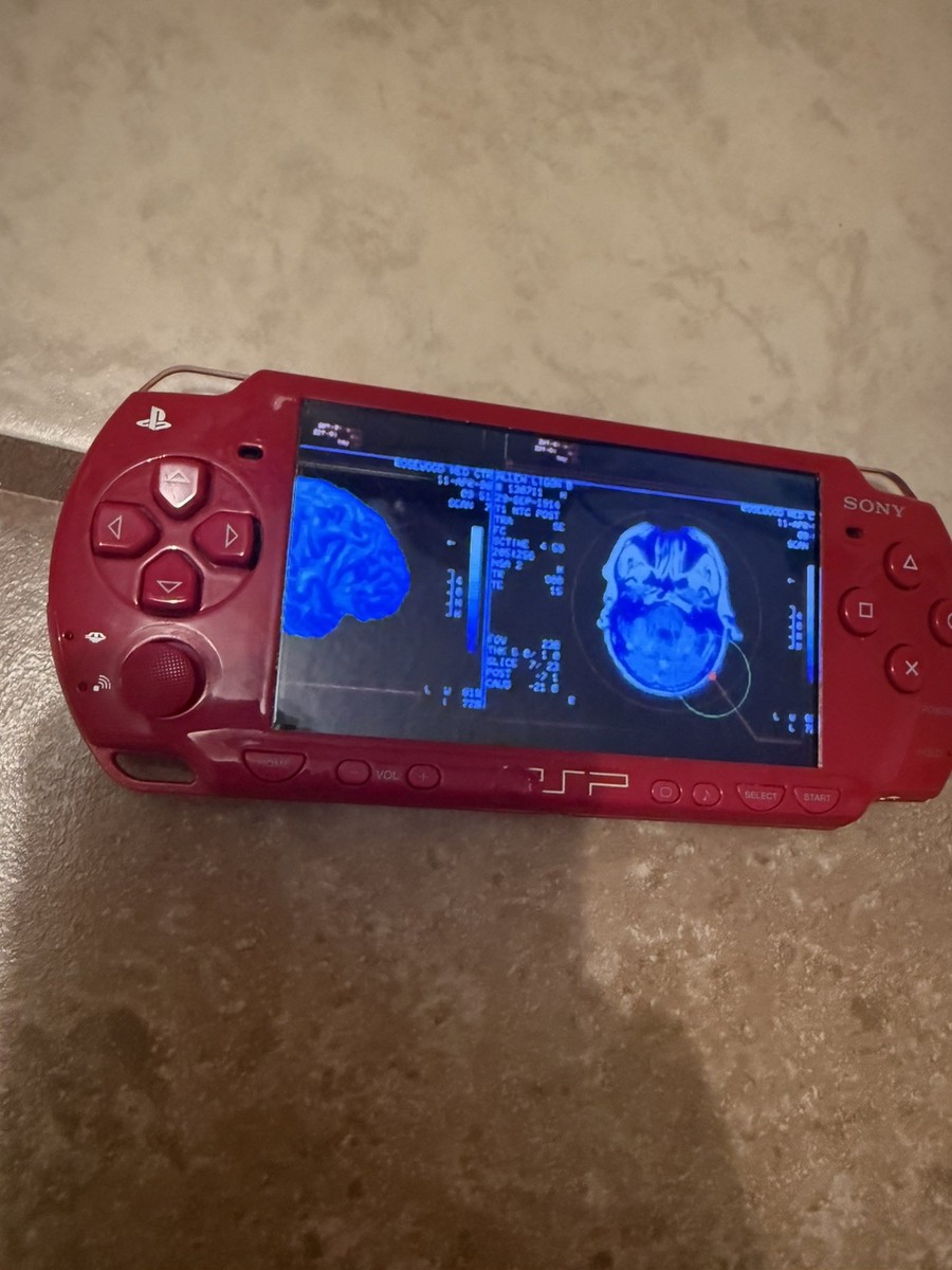 Sony PlayStation Portable PSP-2001 God of War Edition Red Console