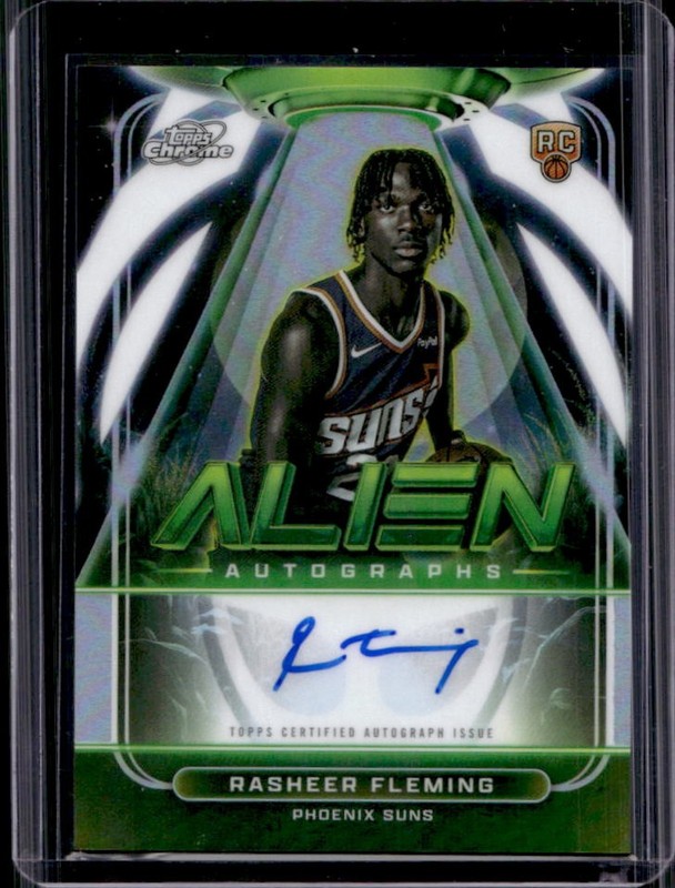2025-26 Topps Cosmic Chrome Rasheer Fleming Alien Auto RC Rookie #AA-RF Suns