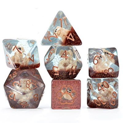 GKGID63 Gate Keeper Games 7-Set Cube Inclusion Dice: Puppy Dice