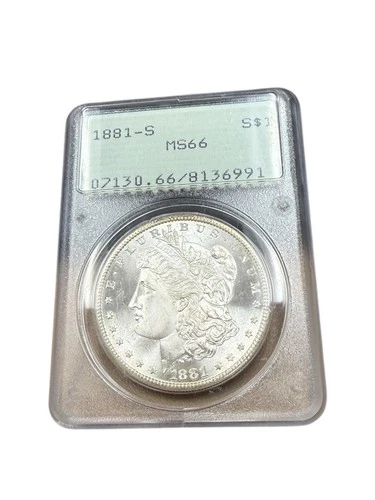 1881 S Morgan Silver Dollar PCGS MS66