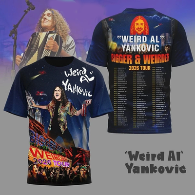 Bigger & Weirder 2026 Tour Weird Al Yankovic Shirt 3D All Over