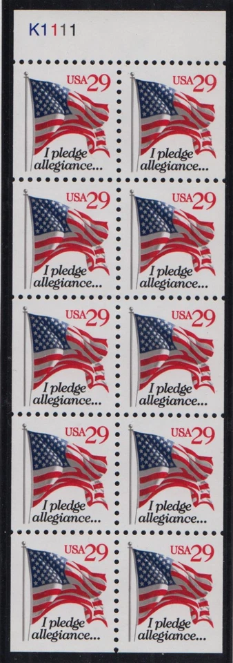 1993 Pledge of Allegiance BK198 booklet (1 pane Sc 2594a) mint complete K1111 - Image 2 of 2