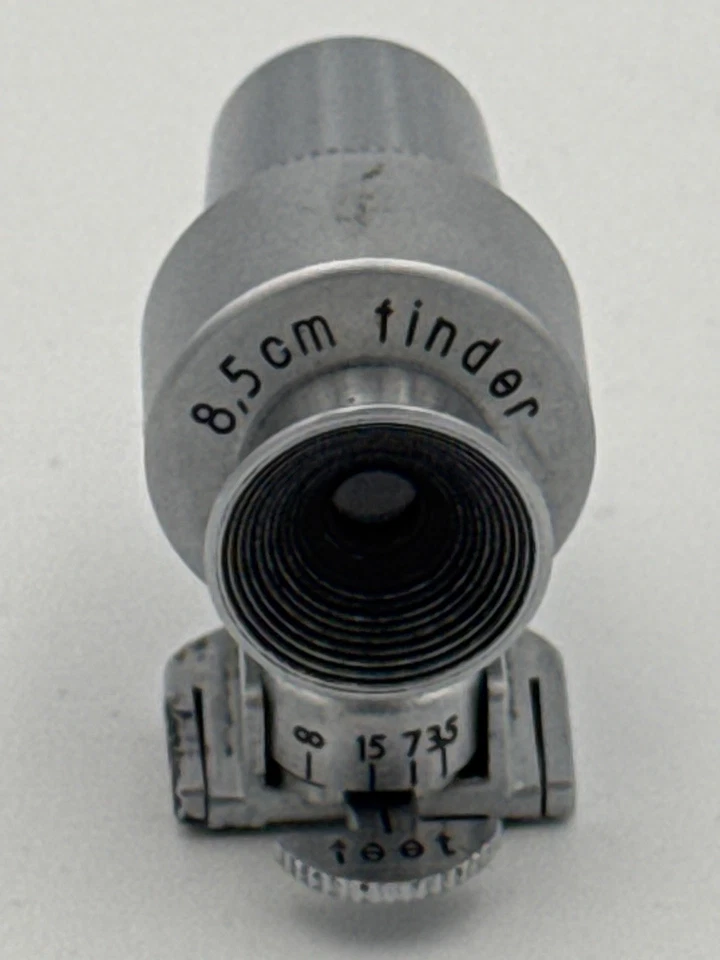 Buscador Leitz Leica 8,5 cm con estuche de cuero original - Visor auxiliar vintage Foto 4 de 4