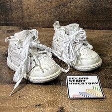 Nike Air Jordan 1 Mid White BT 640735-112 BT Toddler Size 4C Shoes Sneakers