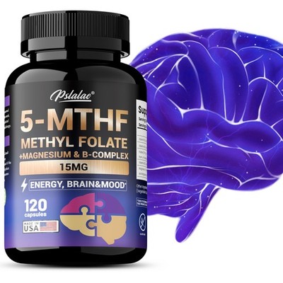 5-MTHF-Methylfolat 120pcs - Supports Energy Levels, Brain and Mood Health