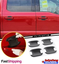 For 2021-2023 Ford F150 F-150 ABS Carbon Fiber Door Handle Bowl Cover Trim Decor