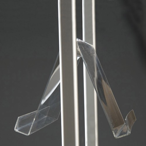 Floor Standing Double Sided Brochure Holder 4 Tier 2x8.5x11" Clear Acrylic Shelf - Picture 4 of 6