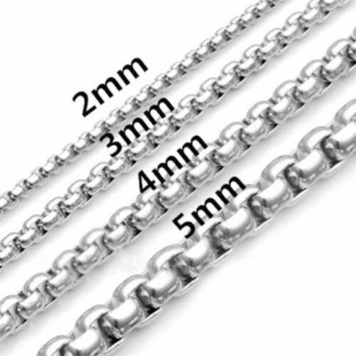 2-9 mm Herren Damen 316L Edelstahl Silber Twist Panzerkette Gliederkette Halskette - Bild 11 von 18