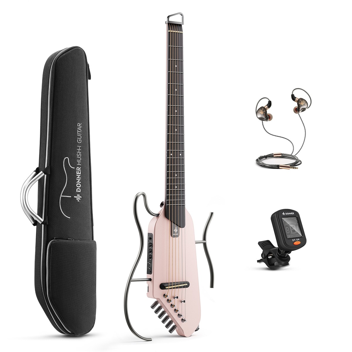 【中古】Donner HUSH-Ⅰ トラベルギター Donner HUSH™ I Acoustic Electric Guitar With Gig Bag